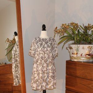 Wilfred relaxed white and purple floral dress